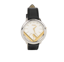 Fendi Run Away 71000M Watch, Stainless Steel/Leather, Black, DB/B, 4*
